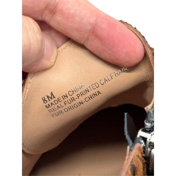 Linea Paolo Wedge‎ Sneaker Size 8 Real Calf Hair Leather Fashion Zebra Print NEW - Picture 10 of 11